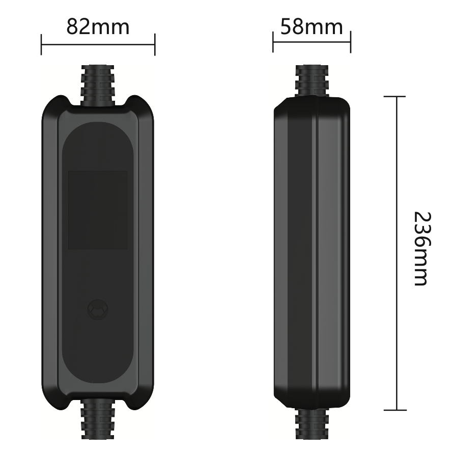 Lader 8/16A, Type 1 schuco m/disp 7,5 m